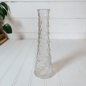 Vintage Indiana Glass Bud Vase | Clear Vase